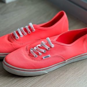 Authentic Vans Neon Coral / Highlighter pink Women’s 8 Men’s 6.5